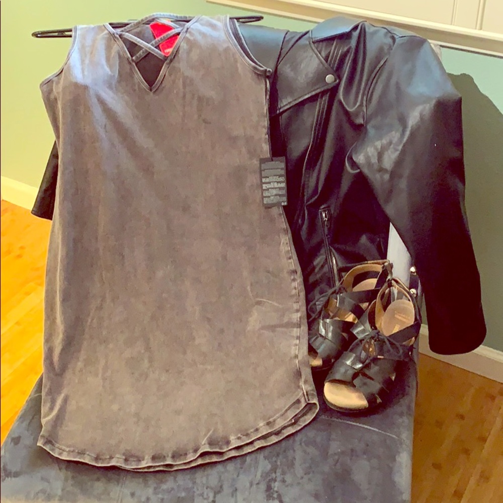 Forever 21 unique wash hand died dress- Large